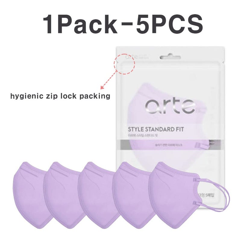 HOMSSEM Arte Korean Mask For Adults Dust Mask Made In Korea 2d–4Layer Protective Filter Ideal Fit for Comfortable 5 Color (Pink 10p) - Image 2